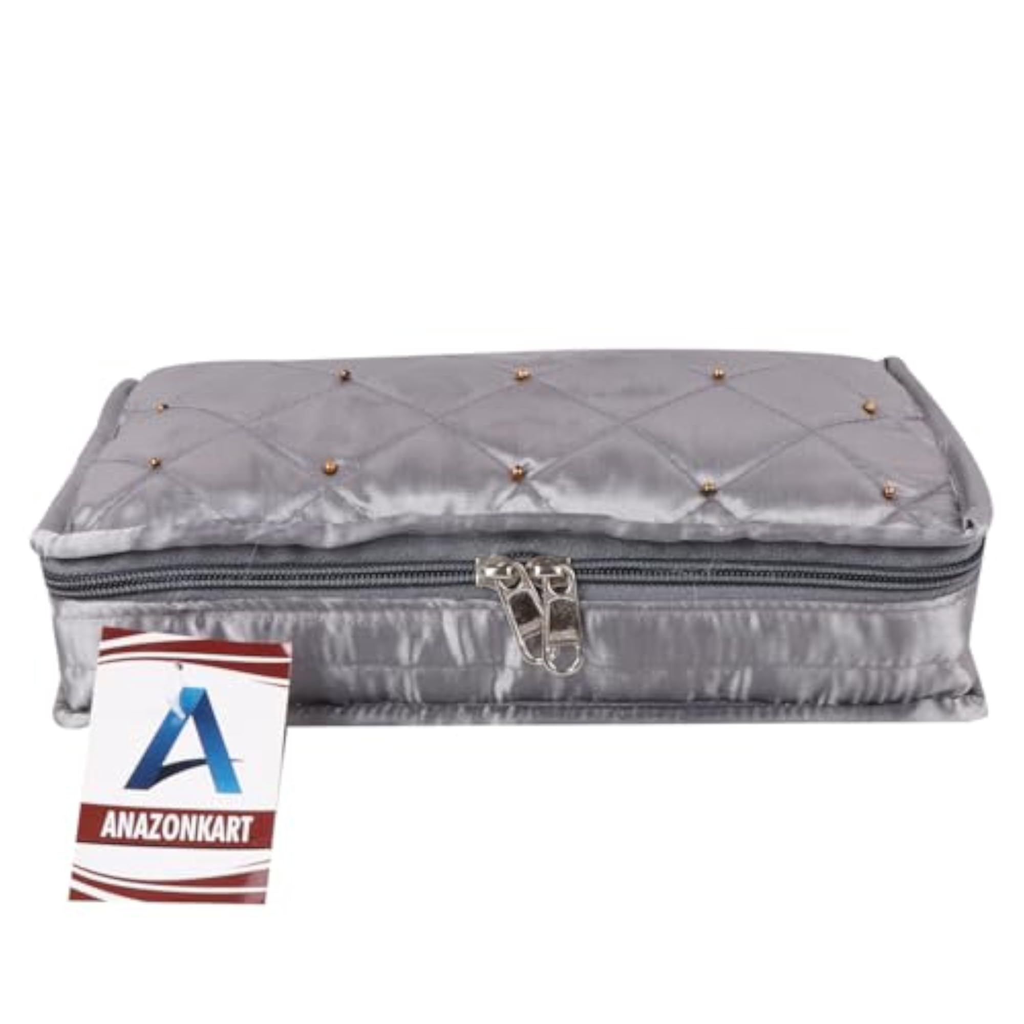Satin Jewellery Makeup Kit with Zipper Closure